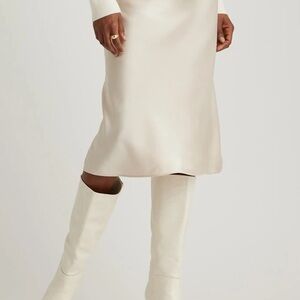 Quince Washable Champagne Silk Skirt